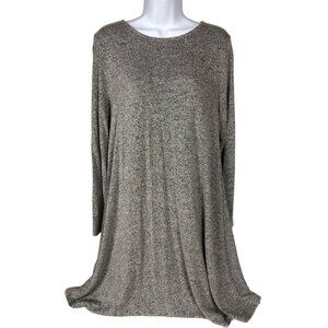 Old Navy Dress Women Size M Gray Long Sleeves Sleeves Round Neck